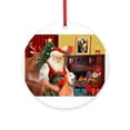 thumbnail image 1 of CafePress - Santa's Greyhound Pair -  Round Wood Ornament 4", 1 of 2