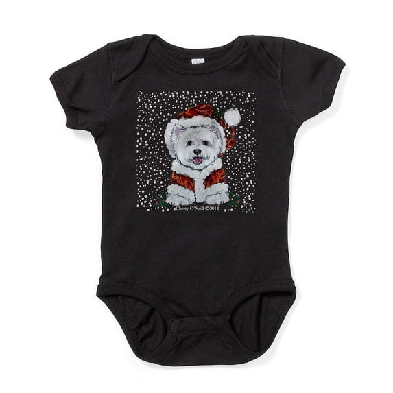 CafePress - Santas Westie Helper - Cute Infant Bodysuit Baby Romper - Size Newborn - 24 Months