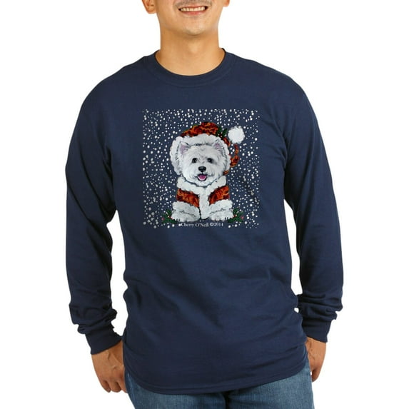 CafePress - Santas Westie Helper Long Sleeve T Shirt - Long Sleeve Dark T-Shirt
