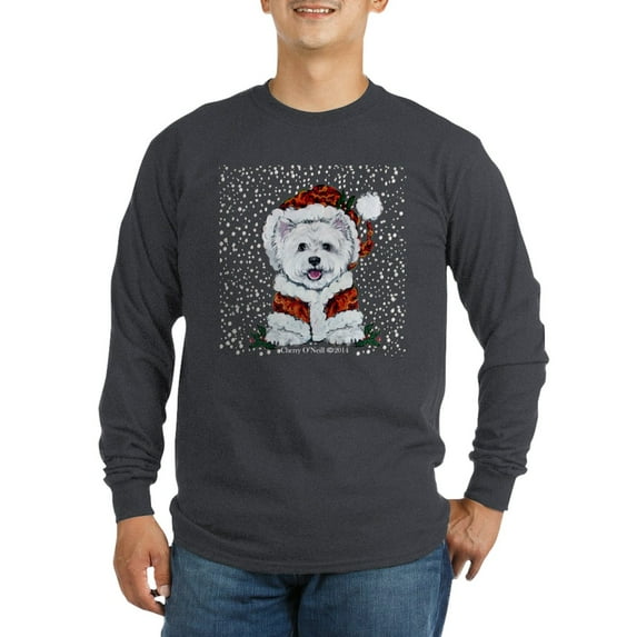 CafePress - Santas Westie Helper Long Sleeve T Shirt - Long Sleeve Dark T-Shirt