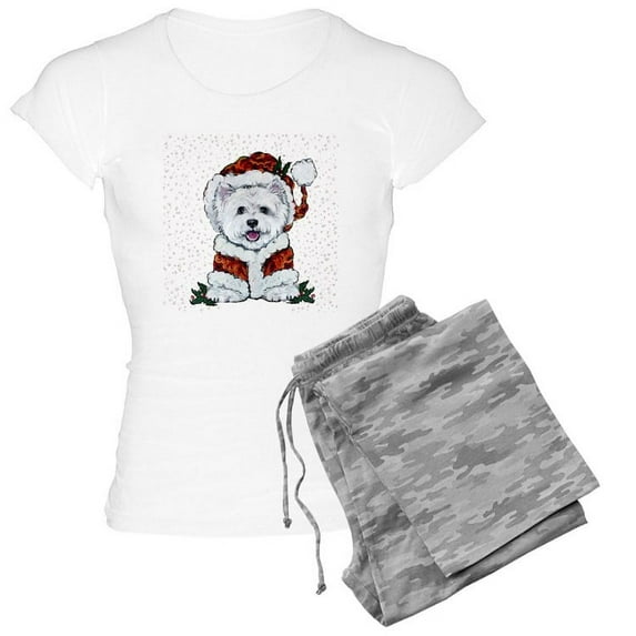 CafePress - Santas Westie Helper Pajamas - Women's Light Pajamas