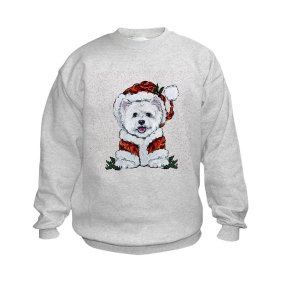 CafePress - Santas Westie Helper Sweatshirt - Kids Sweatshirt, Youth Crew Neck Sweatshirt