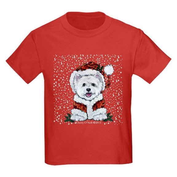 CafePress - Santas Westie Helper T Shirt - Dark T-Shirt Kids XS-XL