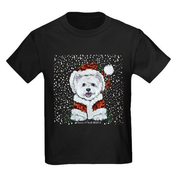 CafePress - Santas Westie Helper T Shirt - Dark T-Shirt Kids XS-XL