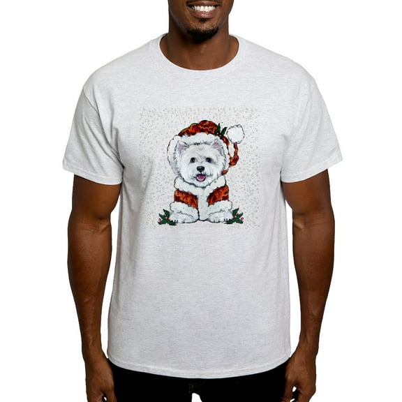 CafePress - Santas Westie Helper T Shirt - Men's Classic Graphic T-Shirt