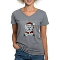 thumbnail image 1 of CafePress - Santas Westie Helper T Shirt - Women's V-Neck Dark T-Shirt, 1 of 4
