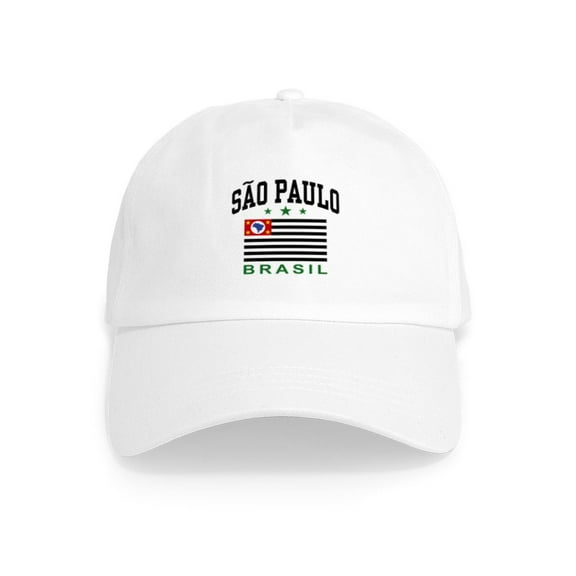 CafePress - Sao Paulo Brazil (State) Cap - Adjustable 100% Brushed Unisex Casual Cotton Baseball Cap, Beige, 1