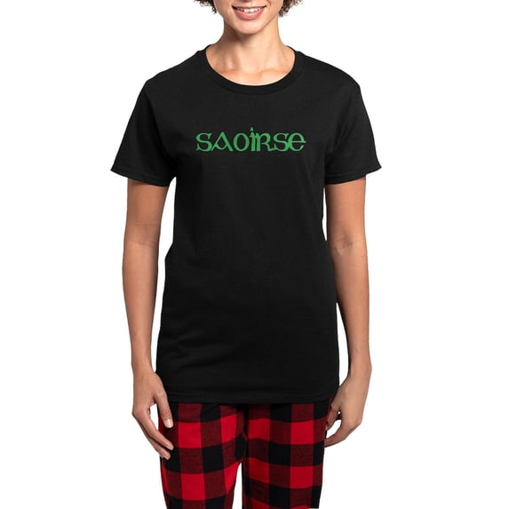 CafePress - Saoirse Women's Dark Pajamas - Women's Short Sleeve Print T-Shirt and Pants Dark Cotton Pajama Set