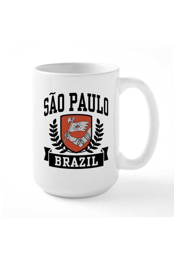 - Saopaulo Ceramic Mug - 15 oz Ceramic Large White Novelty Mug