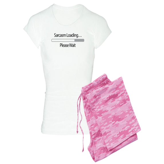 CafePress - Sarcasm Loading Please Wait - Women's Light Pajamas