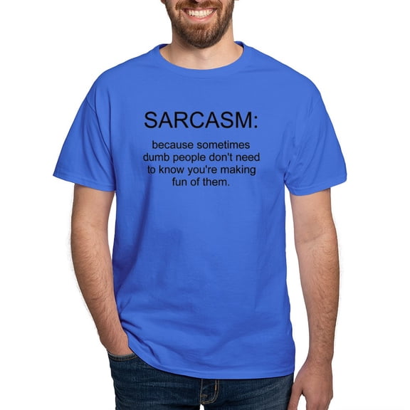 CafePress - Sarcasm T Shirt - Men's Classic Graphic Cotton T-Shirt