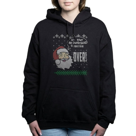 CafePress - Sarcastic Christmas Sweater Shirt Want Sweatshirt - Pullover Hoodie, Classic & Comfortable Hooded Sweatshirt