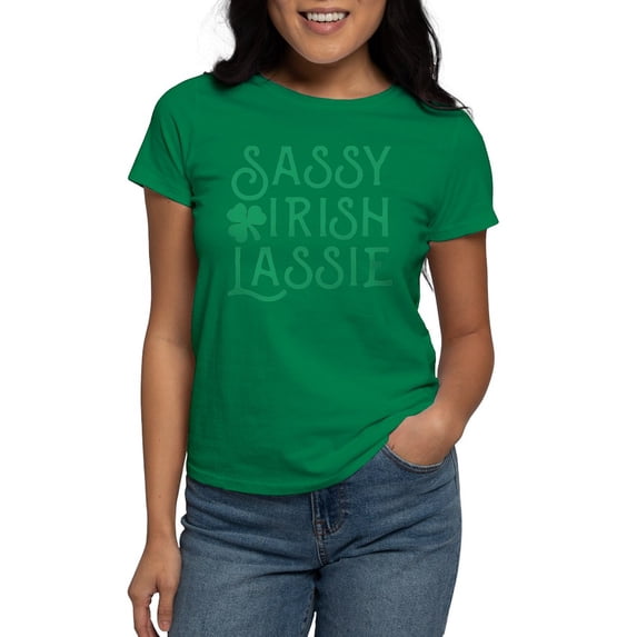 CafePress - Sassy Irish Lassie T Shirt - Women's Traditional Fit Dark T-Shirt