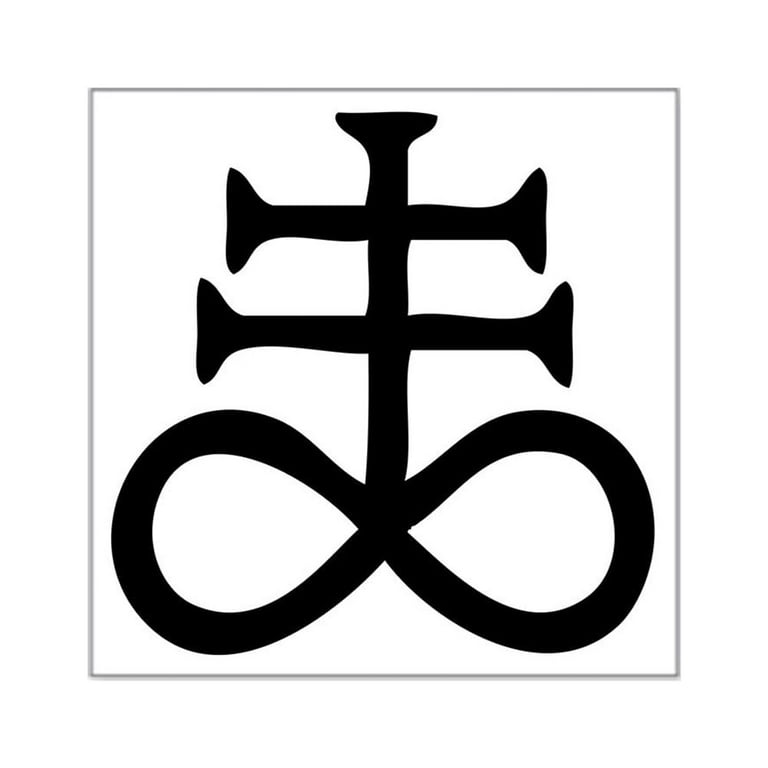 CafePress - Satanic Cross Square Sticker 3 X 3 - Square Sticker 3" x 3" -  Walmart.com