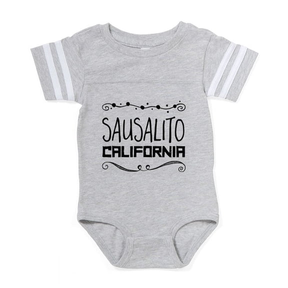 CafePress - Sausalito California - Cute Infant Baby Football Bodysuit