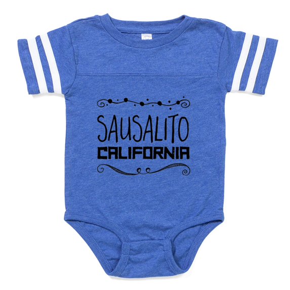 CafePress - Sausalito California - Cute Infant Baby Football Bodysuit