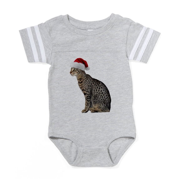 CafePress - Savannah Cat Christmas - Cute Infant Baby Football Bodysuit
