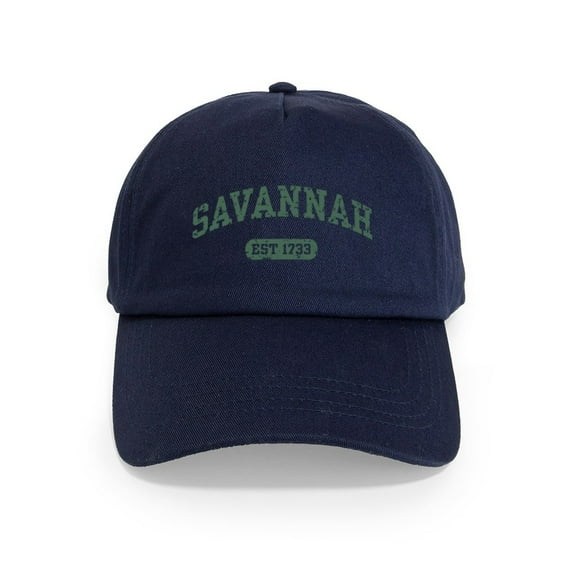 CafePress - Savannah Est 1733 Cap - Adjustable 100% Brushed Unisex Casual Cotton Baseball Cap, Beige, 1