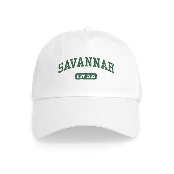 CafePress - Savannah Est 1733 Cap - Adjustable 100% Brushed Unisex Casual Cotton Baseball Cap, Beige, 1
