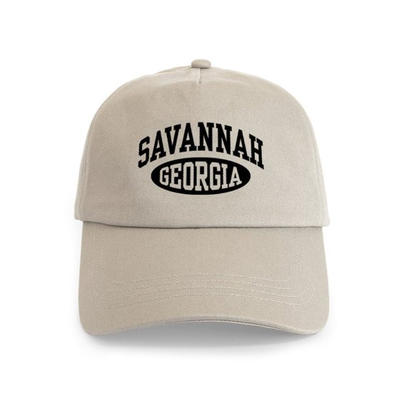 CafePress - Savannah Georgia Cap - Adjustable 100% Brushed Unisex Casual Cotton Baseball Cap, Beige, 1