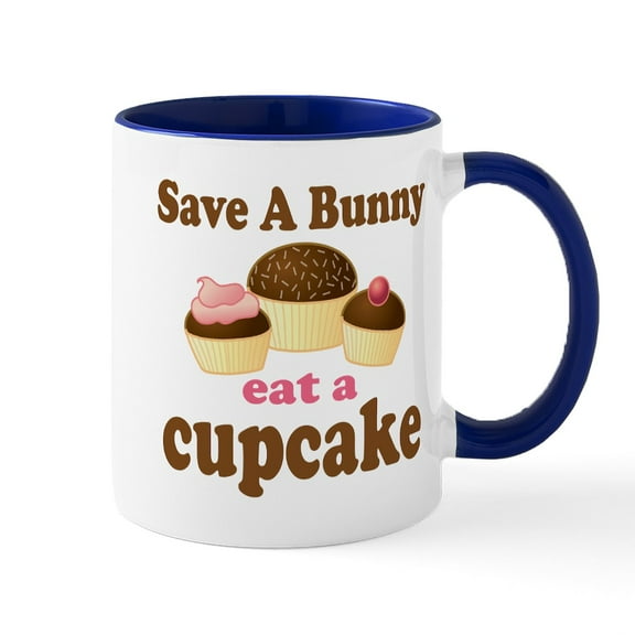 CafePress - Save An Easter Bunny Mug - 11 oz Ceramic Mug - Novelty Coffee Tea Cup