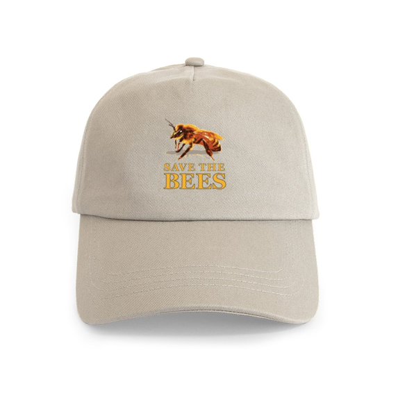 CafePress - Save The Bees Cap - Adjustable 100% Brushed Unisex Casual Cotton Baseball Cap, Beige, 1