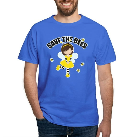 CafePress - Save The Bees Dark T Shirt - Men's Classic Graphic Cotton T-Shirt