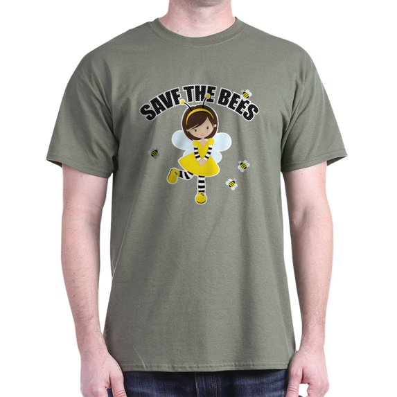 CafePress - Save The Bees Dark T Shirt - Men's Classic Graphic Cotton T-Shirt