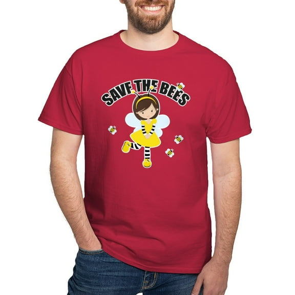 CafePress - Save The Bees Dark T Shirt - Men's Classic Graphic Cotton T-Shirt