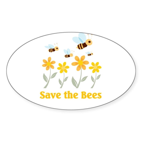 CafePress - Save The Bees Oval Sticker - Sticker (Oval)
