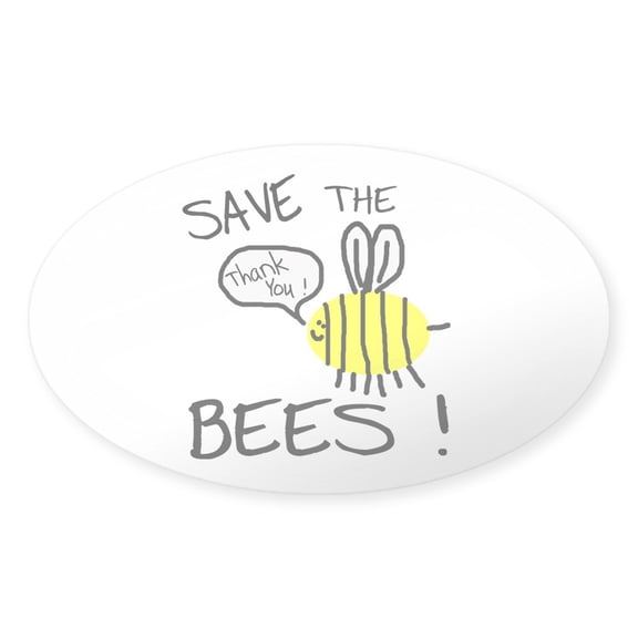CafePress - Save The Bees - Sticker (Oval)
