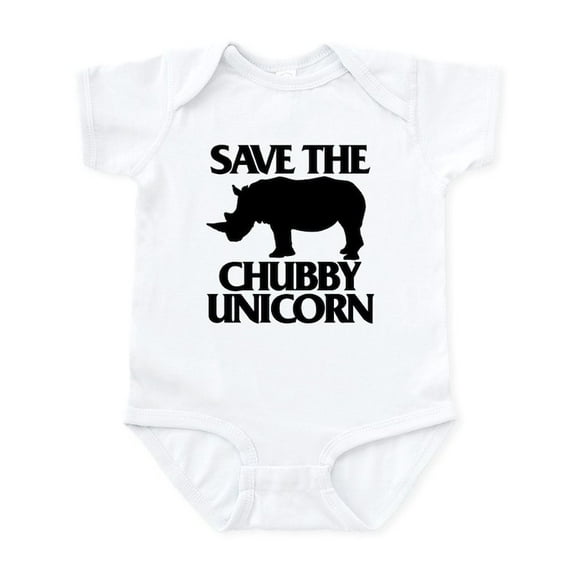 CafePress - Save The Chubby Unicorn Baby Light Bodysuit - Baby Light Bodysuit, Size Newborn - 24 Months