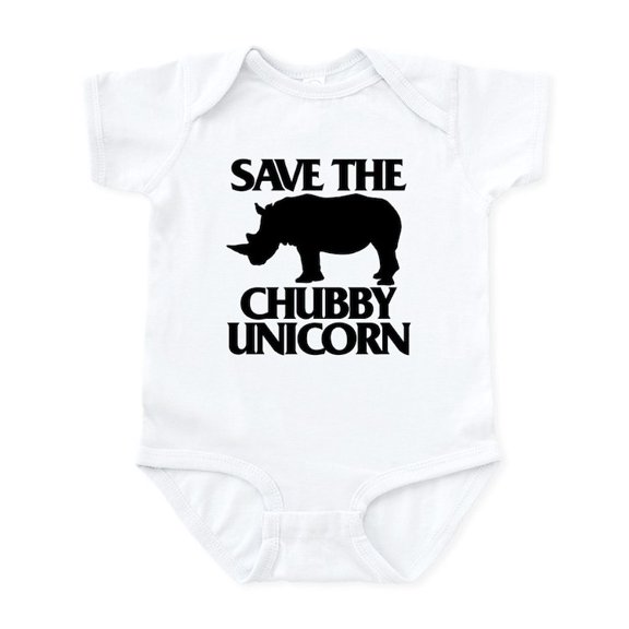 CafePress - Save The Chubby Unicorn Baby Light Bodysuit - Baby Light Bodysuit, Size Newborn - 24 Months