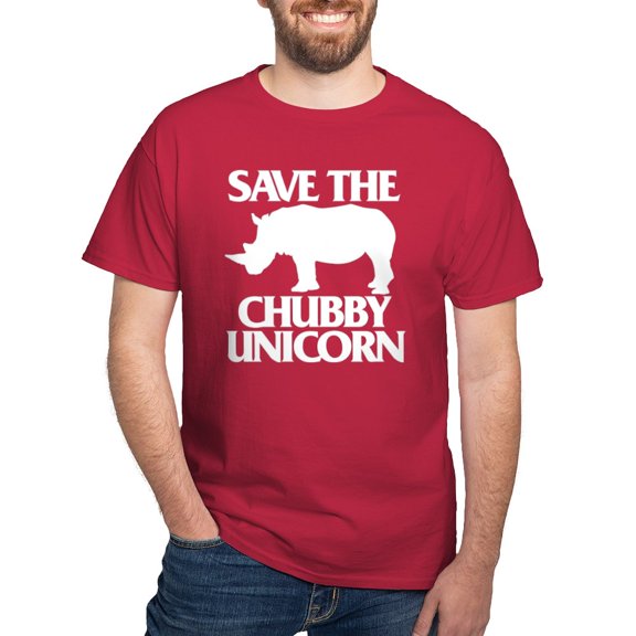 CafePress - Save The Chubby Unicorn Dark T Shirt - Men's Classic Graphic Cotton T-Shirt