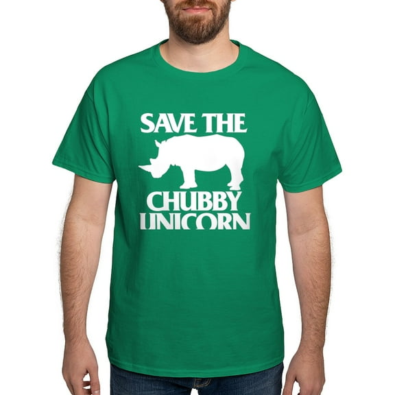 CafePress - Save The Chubby Unicorn Dark T Shirt - Men's Classic Graphic Cotton T-Shirt