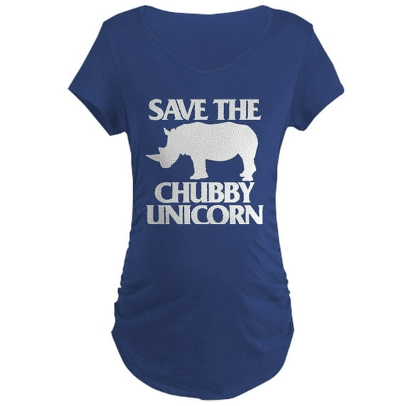CafePress - Save The Chubby Unicorn Maternity Dark T Shirt - Maternity Dark T-Shirt