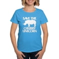 thumbnail image 1 of CafePress - Save The Chubby Unicorn Women's Dark T Shirt - Women's Traditional Fit Dark T-Shirt, 1 of 4