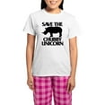 thumbnail image 1 of CafePress - Save The Chubby Unicorn Women's Light Pajamas - Women's Short Sleeve Print T-Shirt and Pants Light Cotton Pajama Set, 1 of 7