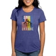 thumbnail image 1 of CafePress - Save Ukraine! America Supports Ukraine T Shirt - Womens Tri-blend T-Shirt, 1 of 4