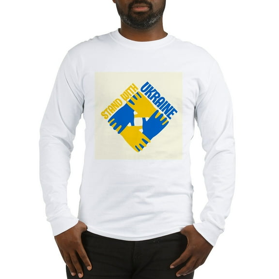 CafePress - Save Ukraine Long Sleeve T Shirt - Unisex Cotton Long Sleeve T-Shirt