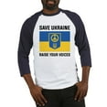 thumbnail image 1 of CafePress - Save Ukraine Raise Your Voices Baseball Jersey - Cotton Baseball Jersey, 3/4 Raglan Sleeve Shirt, 1 of 4