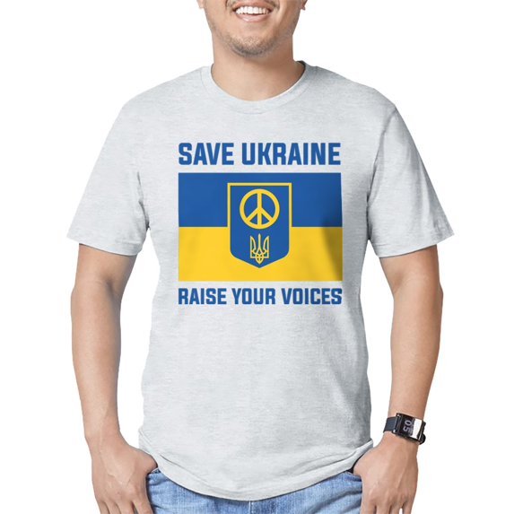 CafePress - Save Ukraine Raise Your Voices Fitted T Shirt - Fitted T-Shirt, Vintage Fit Soft Cotton Tee