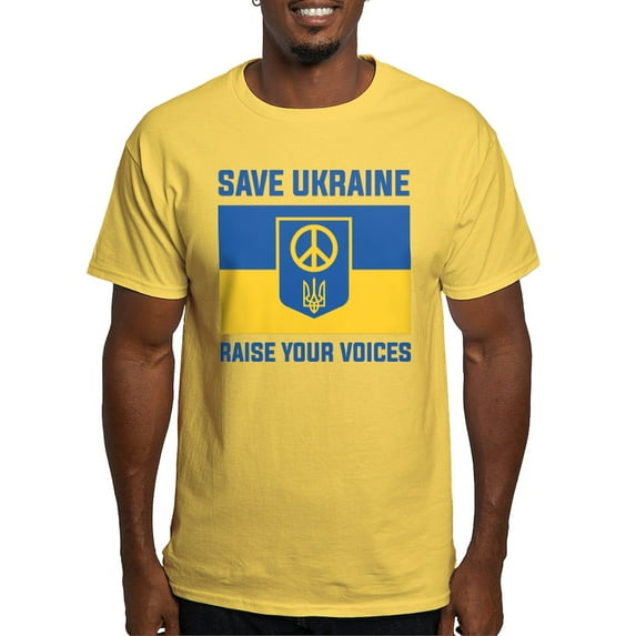 CafePress - Save Ukraine Raise Your Voices Light T Shirt - Men's Classic Graphic T-Shirt