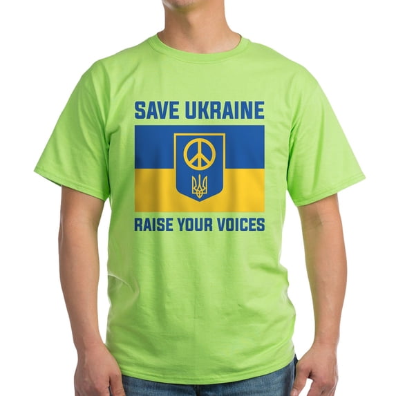 CafePress - Save Ukraine Raise Your Voices Light T Shirt - Light T-Shirt - CP