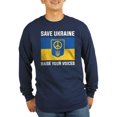 thumbnail image 1 of CafePress - Save Ukraine Raise Your Voices Long Sleeve Dark T - Long Sleeve Dark T-Shirt, 1 of 4