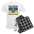 thumbnail image 1 of CafePress - Save Ukraine Raise Your Voices Men's Light Pajamas - Men's Light Loose Fit Cotton Pajama Set, 1 of 7