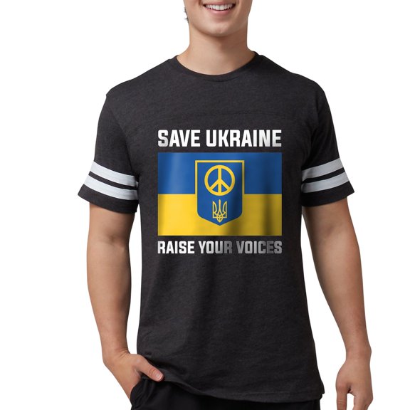 CafePress - Save Ukraine Raise Your Voices - Mens Football Shirt