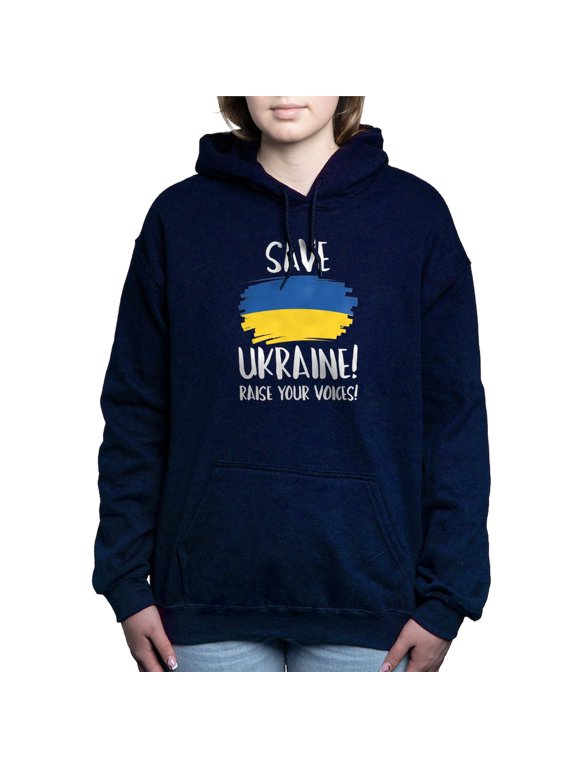 - Save Ukraine Raise Your Voices Women's Hooded Swea - Pullover Hoodie, Classic & Comfortable Hooded Sweatshirt