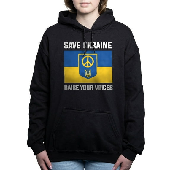 CafePress - Save Ukraine Raise Your Voices Women's Hooded Swea - Pullover Hoodie, Classic & Comfortable Hooded Sweatshirt
