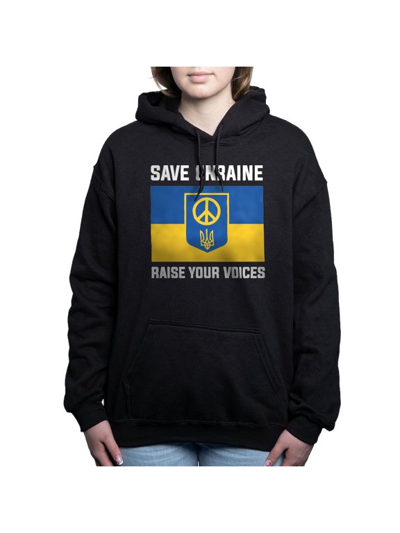 - Save Ukraine Raise Your Voices Women's Hooded Swea - Pullover Hoodie, Classic & Comfortable Hooded Sweatshirt